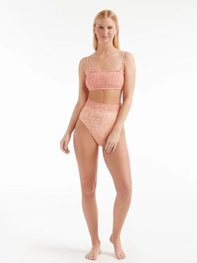 Hermoza Smocked Hanna Bikini Top, Tween Bikini Top NWT Size 10